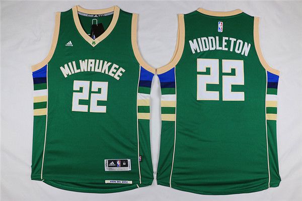 Men Milwaukee Bucks #22 Middleton Green Adidas NBA Jersey->milwaukee bucks->NBA Jersey
